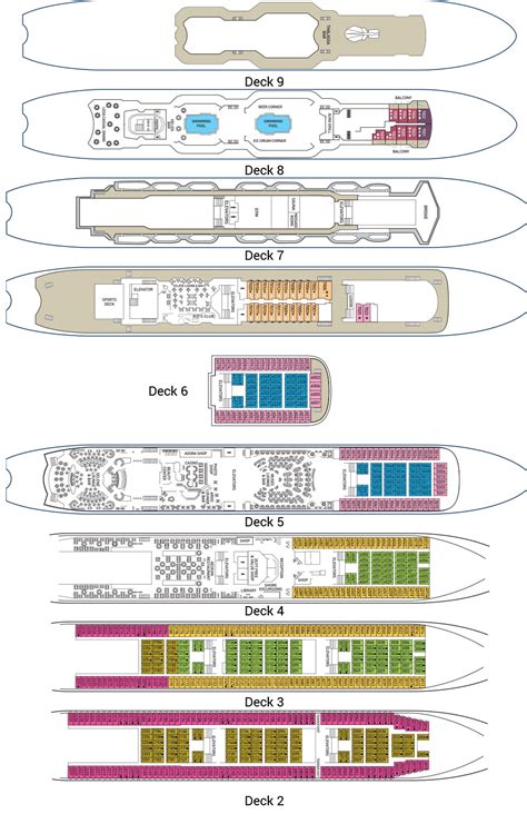 Celestyal Olympia Cruise Deck Plan Goway Travel