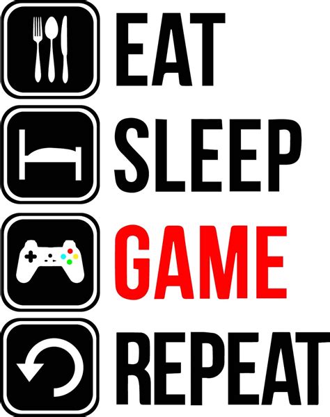 Eat Sleep Game Repeat Svg Etsy