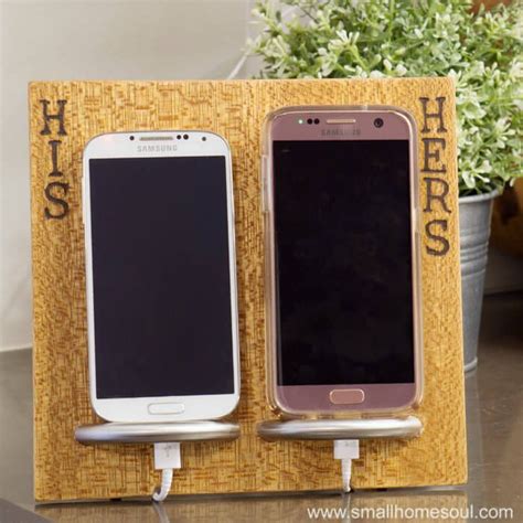 His And Hers Phone Charging Stand Easy Diy Ts Easy Diy Ts