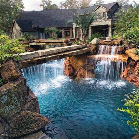 Top 60 Best Pool Waterfall Ideas Cascading Water Features Insane
