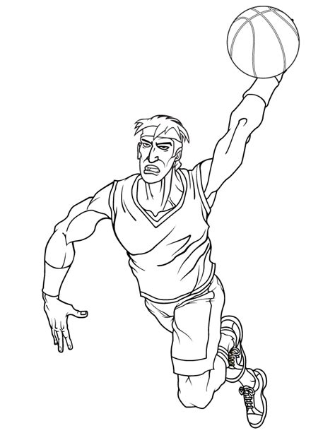 Awesome Slam Dunk For Teenagers Coloring Page Free Printable