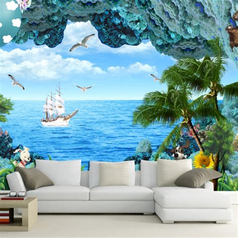 Custom Large Hd Wallpapers 3d Stereoscopic Landscape Wall Murals Stone