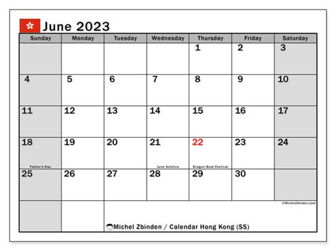 June 2023 Printable Calendar Hong Kong Ss Michel Zbinden Hk Vrogue