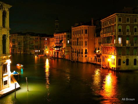 Venice Nightlife Italy By Alison Brown Redbubble