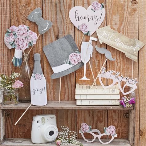 Wedding Day Photo Booth Props Pack By Ginger Ray