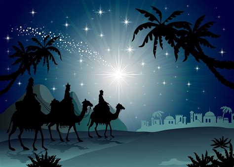 Nativity Bethlehem Silhouette Backdrop 2 Uk