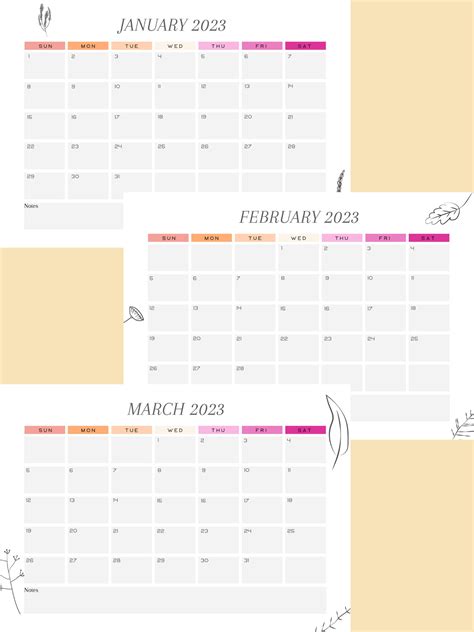 2023 calendar editable calendar minimalist calendar lgbt pride lesbian pretty calendar