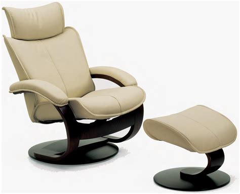 Fjords Ona Ergonomic Leather Recliner Chair Ottoman Scandinavian