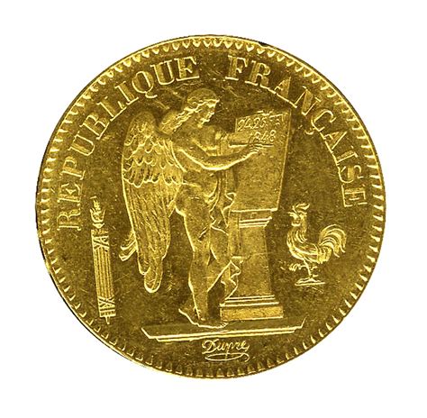 French Gold 20 Franc Angel Au Unc