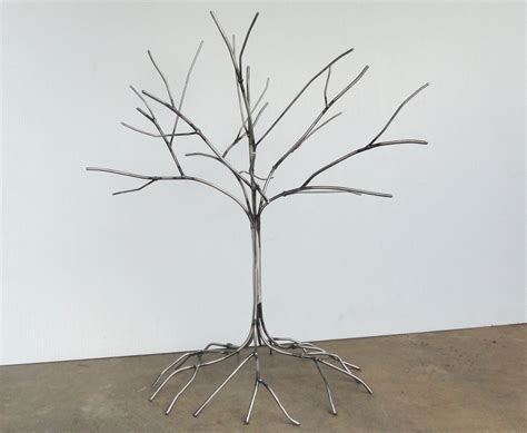 Handmade Metal Tree Sculpture Welded Art By Bluepawrelicsnresto