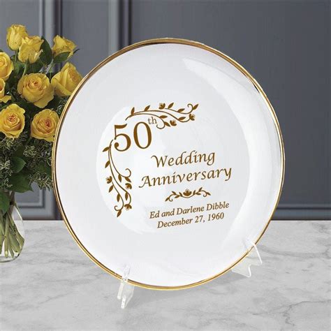 50th Wedding Anniversary Engraved 50th Anniversary Plate Etsy 50th