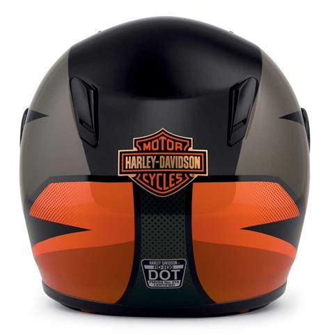 Harley Davidson Mens Killian Youth H30 Full Face Kids Helmet Orange