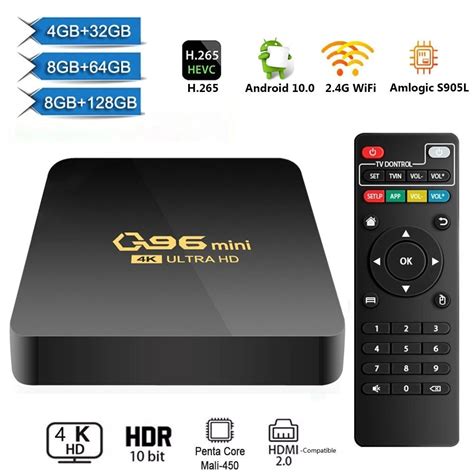 Q96 Mini Smart Tv Box Android 100 Amlogic S905l Quad Core 24g Wifi 4k