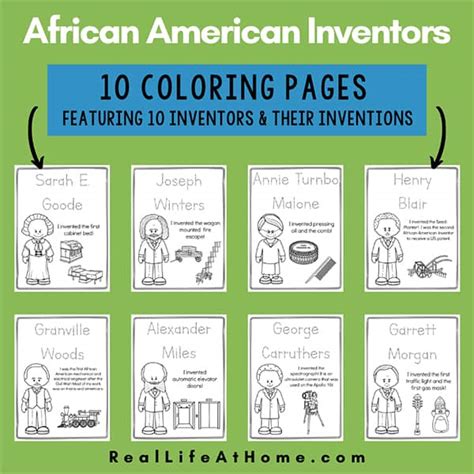 African American Inventors For Kids Printable Coloring Book