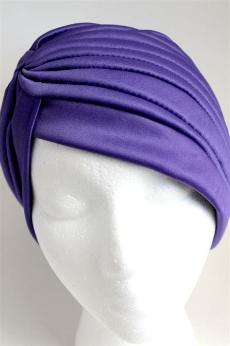 Purple Turban Fashion Turban Boho Turban Wear Full Head Etsy