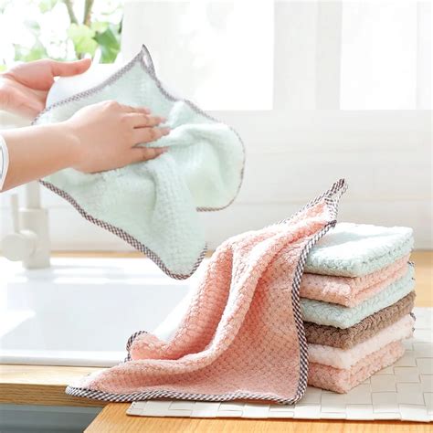 Microfiber Towels Absorbent Clean Cloth Thicker Cleaning Wiping Rag
