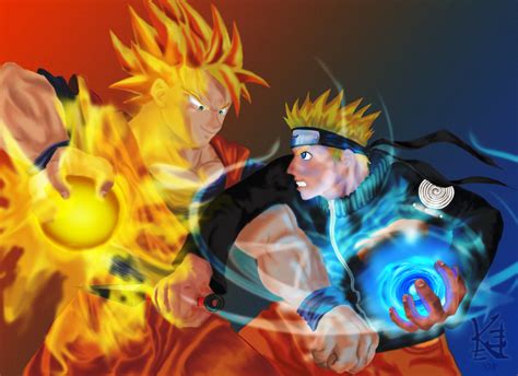 Vayaperson Fan Art De Goku Vs Naruto