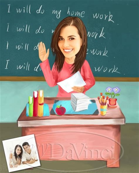 Female Teacher Caricature From Photo