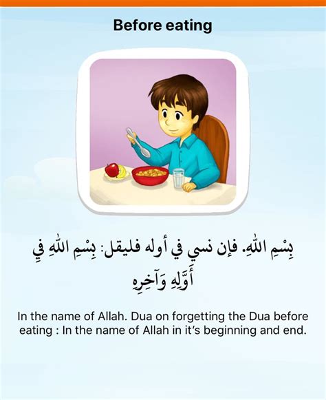 Dua Before Eating 🍽 Meal Islamic Kids Activities Kindergarten