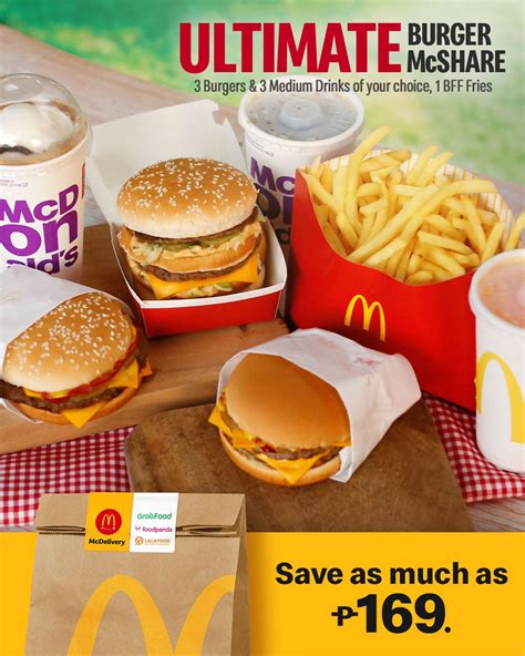 Mcdonalds Ultimate Burger Mcshare Promo For ₱499 Deals Pinoy