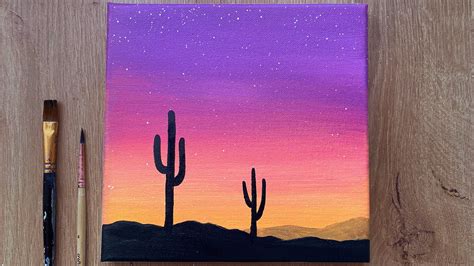 Sunset Acrylic Painting Easy For Beginners Easy Acrylic Sunset