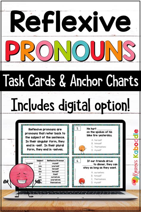 This Reflexive Pronouns Activity Includes Anchor Charts Task Cards