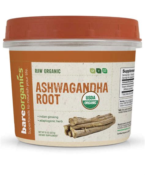 Buy Organic Ashwagandha Root Oz From Bare Organics And Save Big At