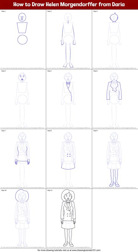 How To Draw Helen Morgendorffer From Daria Daria Step By Step