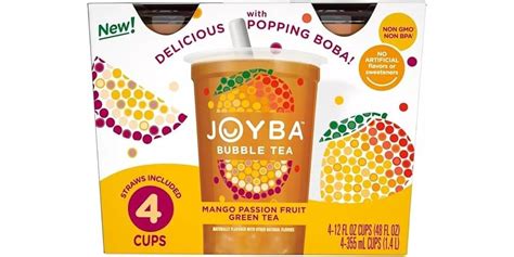 Joyba Mango Passion Fruit Green Bubble Tea 4pk