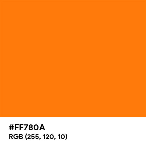 Electric Carrot Color Hex Code Is FF A Orange Color Code Orange Color Palettes Tangerine