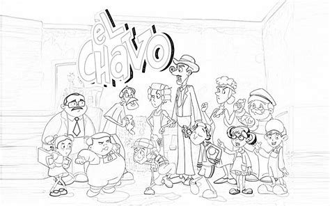 El Chavo Del 8 Animado Para Colorear Sketch Coloring Page Images And