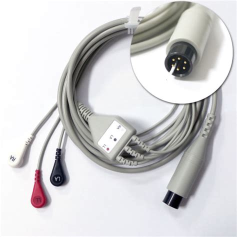 china ge one piece 3 lead snap ecg cable aha china ecg patient cables ecg cable and leadwire