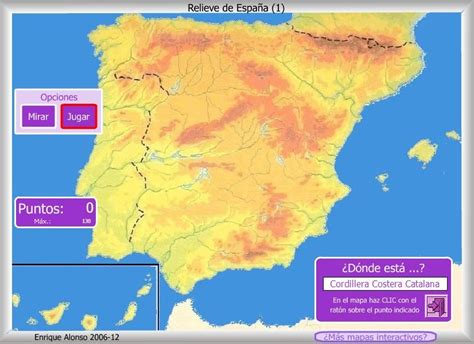 Mapa Interactivo De España Relieve De España ¿dónde Está Map