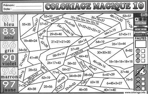 Coloriage Magique Addition 38 Dessin Magique à Imprimer