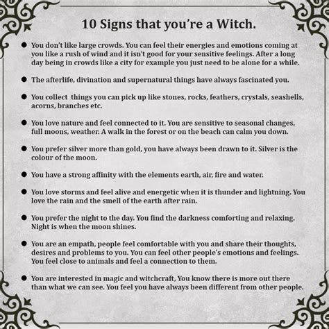 Wicca Teachings 10 Signs You Are A Witch