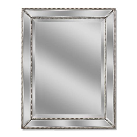 Allen Roth 30 In X 40 In Silver Beveled Rectangle Framed French Wall