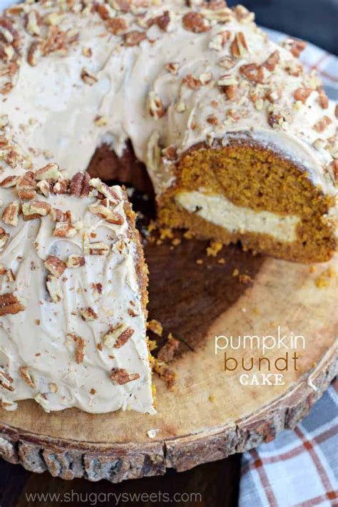 But bundt cakes tend to turn me off, in their absence of frosting. Pumpkin Cream Cheese Bundt Cake - Shugary Sweets