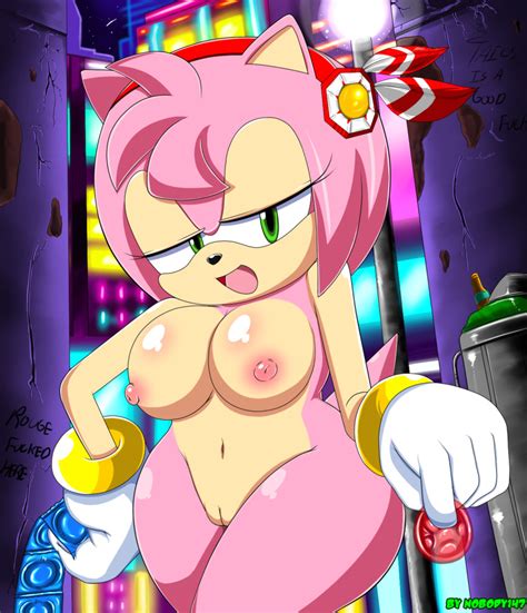 Rule 34 Amy Rose Anthro Big Breasts Breasts Female Female Only Fur