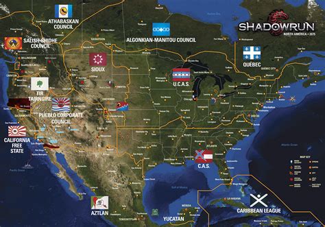 Shadowrun north america nations map shadowrun fantasy city cyberpunk city. Maps and More | Runnerhub Wiki | FANDOM powered by Wikia