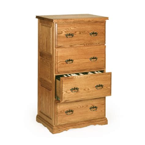 Wearing solid wood in mission style, this file cabinet contributes even more! Traditional 4 Drawer Lateral File Cabinet - Solid Hardwood ...