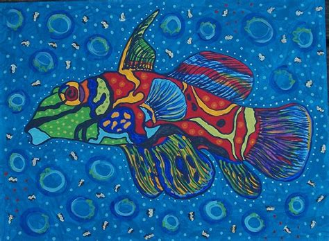 Mandarin Fish Painting By Debbie Talman Pixels