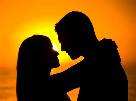 Romantic Couple Sunset Silhouette Wallpapers Wallpaper Cave