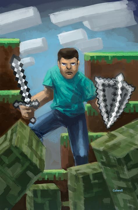 Minecraft Steve Versus Creepers By Jeremycolwell On Deviantart