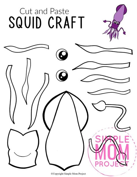 20 Printable Ocean Cut And Paste Animal Crafts Simple Mom Project