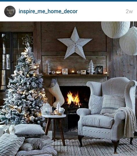 Cozy Den At Christmas Eve🎄🎁 White Christmas Tree Decorations