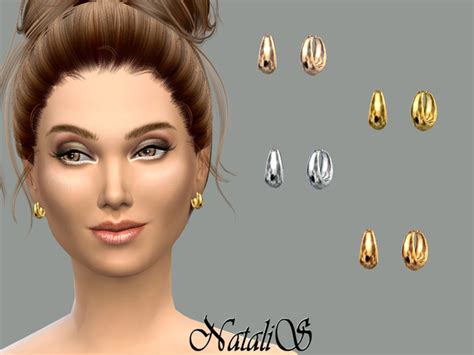 Small Metal Beads Earrings By Natalis At Tsr Sims 4 Updates