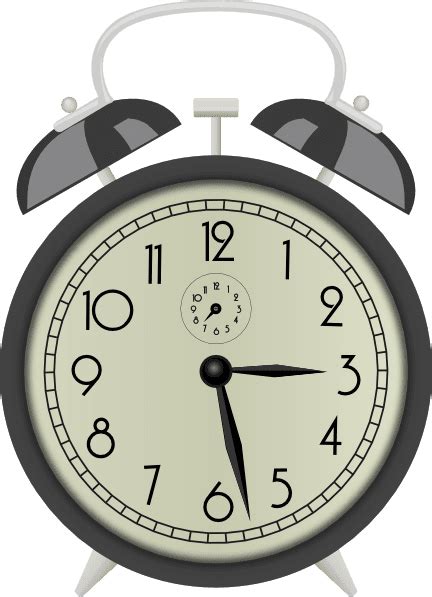 Alarm Clock Clipart Vector Line Clipartix