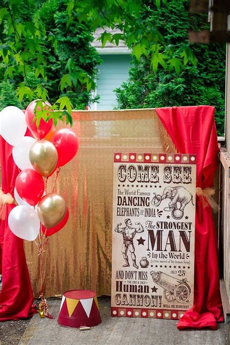 vintage circus birthday party inspired by the greatest showman kara s