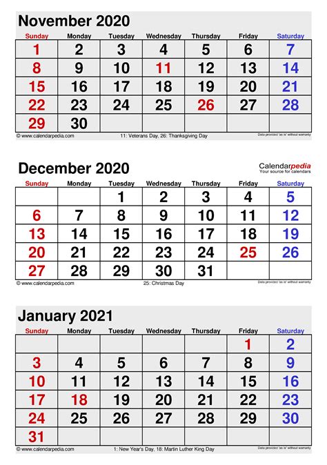 December 2020 Calendar Templates For Word Excel And Pdf