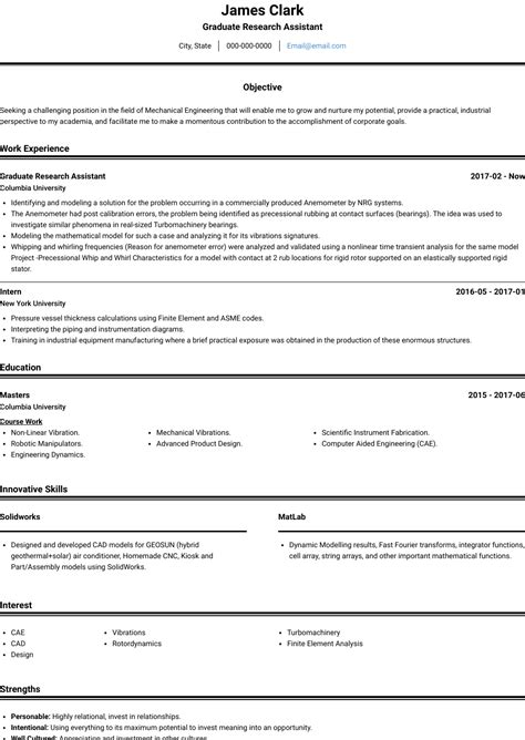 College resumes examples englishor com. Graduate Student - Resume Samples and Templates | VisualCV